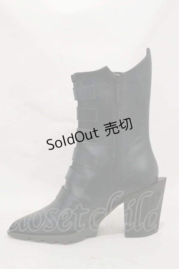 画像4: KILL STAR / 2 The Point Boots UK5(約24.0cm) 黒 H-25-03-05-1001-SL-SH-KB-ZY (4)