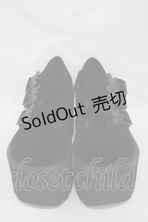 画像: KILL STAR / Evil Mary Janes UK4(約23.5cm) 黒 H-25-03-05-1011-SL-SH-KB-ZI