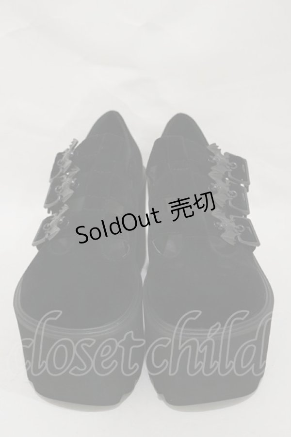 画像1: KILL STAR / Evil Mary Janes UK4(約23.5cm) 黒 H-25-03-05-1011-SL-SH-KB-ZI (1)