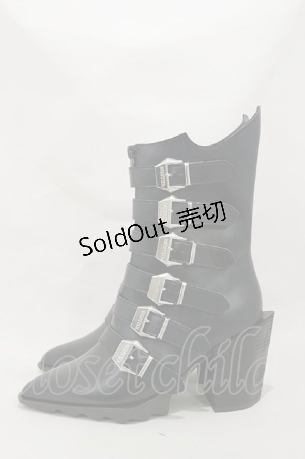 画像2: KILL STAR / 2 The Point Boots UK5(約24.0cm) 黒 H-25-03-05-1002-SL-SH-KB-ZH (2)