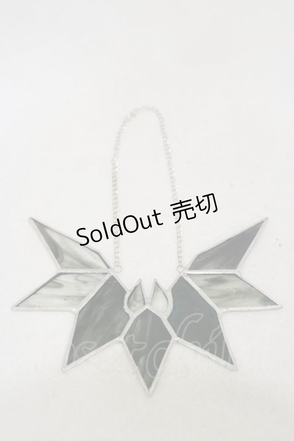 画像1: KILL STAR / BAT STAINED GLASS WALL HANGING  ブラック H-25-03-05-1020-SL-ZA-KB-ZH (1)