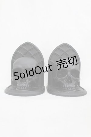 画像: KILL STAR / Skull Bookends  黒 H-25-03-05-011-SL-ZA-KB-ZH