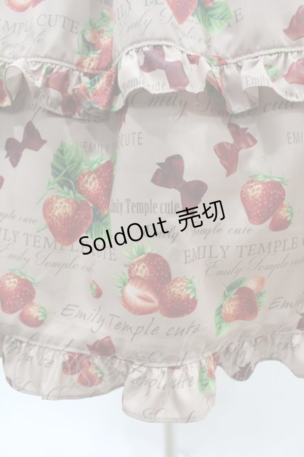画像5: Emily Temple cute / Mellow Strawberryノースリーブワンピース  ブラウン H-25-03-05-013-ET-OP-KB-ZH (5)