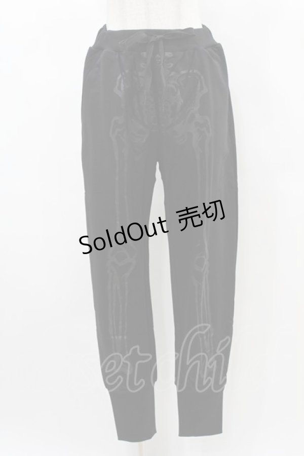画像1: KILL STAR / Bone Idle Joggersパンツ S 黒 H-25-03-05-047-SL-PA-KB-ZH (1)