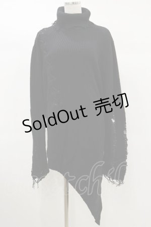 画像: KILL STAR / Placebo Knit Sweater S 黒 H-25-03-06-007-SL-CO-KB-ZH