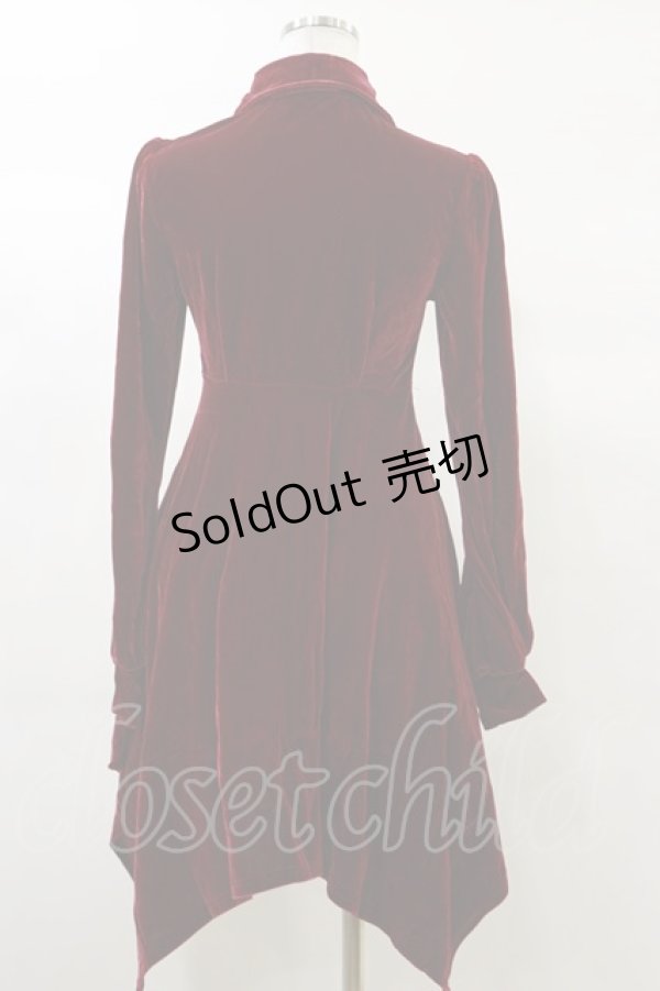 画像2: KILL STAR / Nymyra Velvet Cameo Dress XS Blood red H-25-03-06-064-SL-OP-KB-ZH (2)