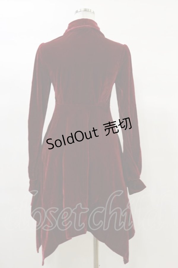 画像2: KILL STAR / Nymyra Velvet Cameo Dress XS Blood red H-25-03-06-068-SL-OP-KB-ZH (2)