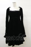 画像1: KILL STAR / Imperia Long Sleeve Velvet Dress S 黒 H-25-03-06-070-SL-OP-KB-ZH (1)