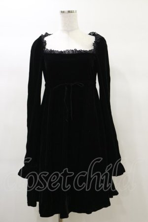 画像: KILL STAR / Imperia Long Sleeve Velvet Dress S 黒 H-25-03-06-070-SL-OP-KB-ZH