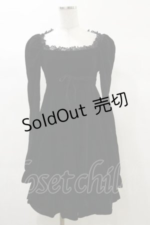 画像: KILL STAR / Imperia Long Sleeve Velvet Dress XS 黒 H-25-03-06-071-SL-OP-KB-ZH