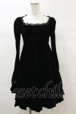 画像1: KILL STAR / Imperia Long Sleeve Velvet Dress XS 黒 H-25-03-06-072-SL-OP-KB-ZH (1)