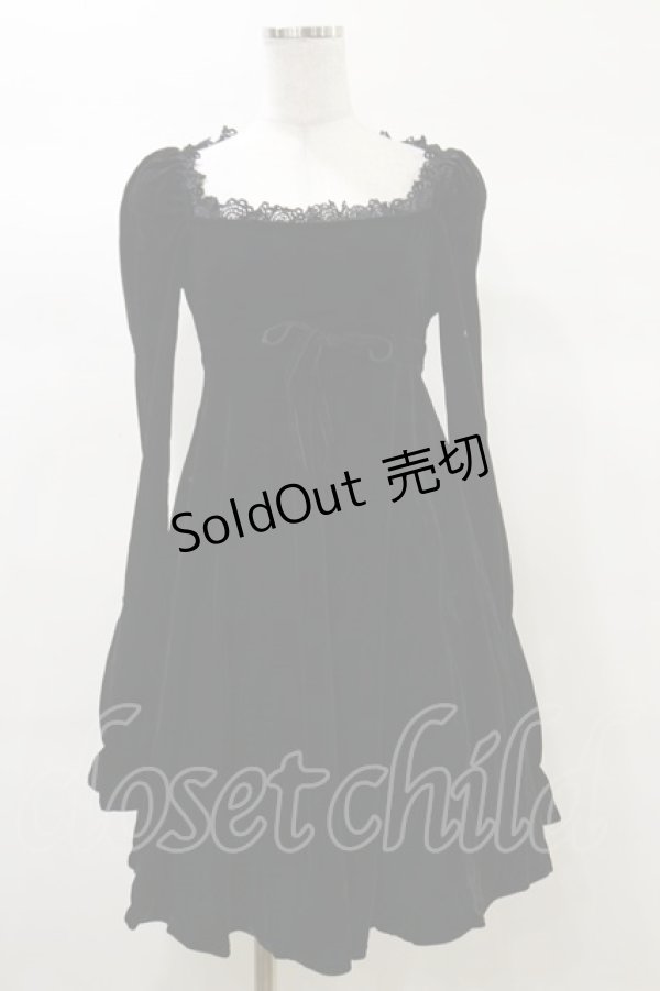 画像1: KILL STAR / Imperia Long Sleeve Velvet Dress XS 黒 H-25-03-06-072-SL-OP-KB-ZH (1)