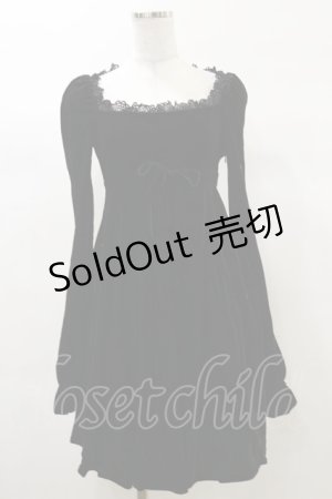 画像: KILL STAR / Imperia Long Sleeve Velvet Dress XS 黒 H-25-03-06-073-SL-OP-KB-ZH