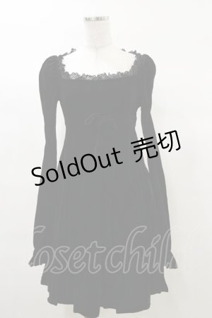 画像: KILL STAR / Imperia Long Sleeve Velvet Dress XS 黒 H-25-03-06-075-SL-OP-KB-ZI