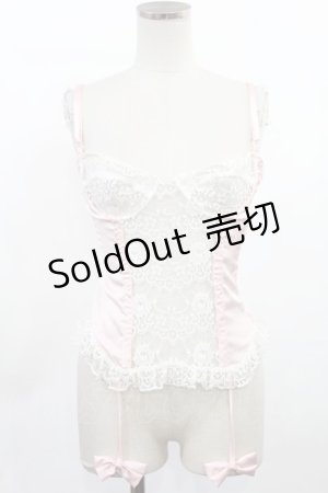 画像: Swankiss / ガーター風ボーン入りキャミソール Free ピンク H-25-03-06-1029-CA-TO-NS-ZH
