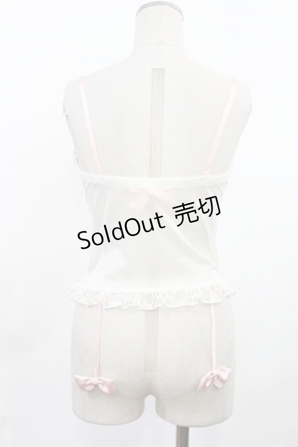 画像2: Swankiss / ガーター風ボーン入りキャミソール Free ピンク H-25-03-06-1029-CA-TO-NS-ZH (2)