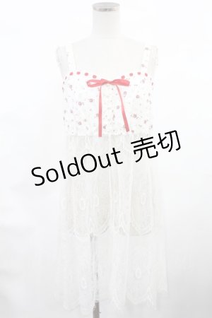 画像: Swankiss / レース切替ベビードール Free オフ/レッド H-25-03-06-1030-CA-TO-NS-ZH