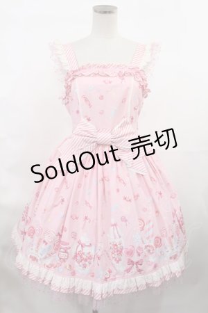 画像: Angelic Pretty / MIRACLECANDYドットチュールジャンパースカート【難有】 Free ピンク H-25-03-06-1007-AP-OP-NS-ZH