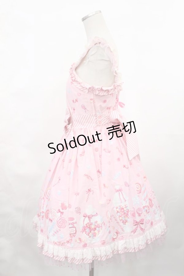 画像2: Angelic Pretty / MIRACLECANDYドットチュールジャンパースカート【難有】 Free ピンク H-25-03-06-1007-AP-OP-NS-ZH (2)