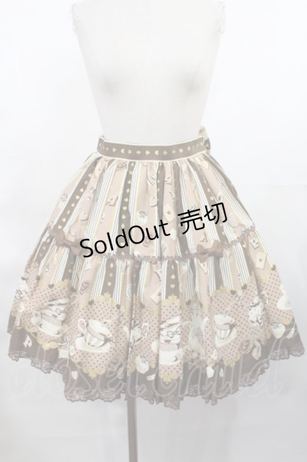 画像1: Angelic Pretty / Wonder Partyティアードスカート Free ブラウン H-25-03-06-1009-AP-SK-NS-ZH (1)