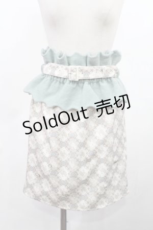 画像: Swankiss / ビジュー付きプードルタイトスカート Free アイボリー/グリーン H-25-03-06-1013-CA-SK-NS-ZH