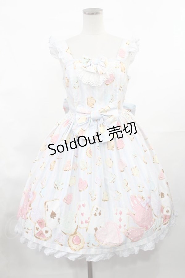 画像1: Angelic Pretty / Wonder Cookieジャンパースカート Free サックス H-25-03-06-1002-AP-OP-NS-ZH (1)