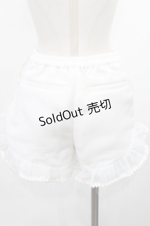 画像2: Swankiss / オーガンジーフリルパンツ Free オフ H-25-03-06-1018-CA-PA-NS-ZH (2)