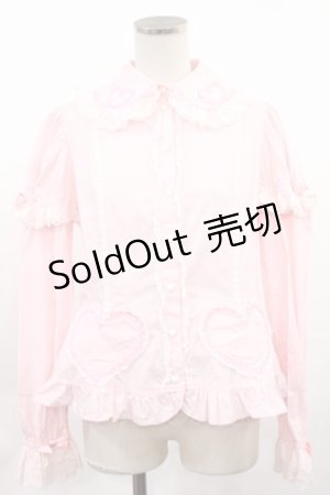 画像: Angelic Pretty / ハートシャワーブラウス Free ピンク H-25-03-06-1021-AP-BL-NS-ZH