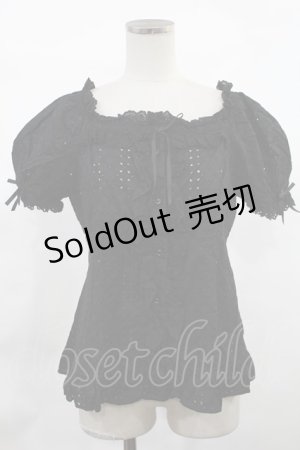 画像: Angelic Pretty / Nostalgic Gardenブラウス Free ブラック H-25-03-06-1024-AP-BL-NS-ZH