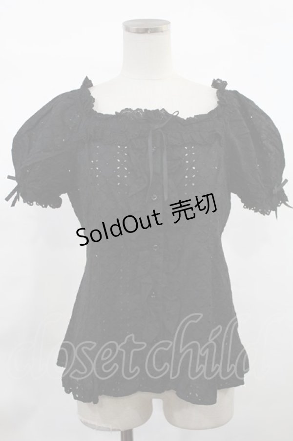 画像1: Angelic Pretty / Nostalgic Gardenブラウス Free ブラック H-25-03-06-1024-AP-BL-NS-ZH (1)