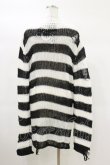 画像2: KILL STAR / Pugsley Knit Sweater L 黒×白 H-25-03-06-001-SL-TO-KB-ZT178 (2)