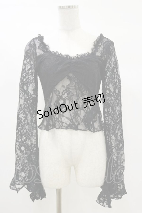 画像1: KILL STAR / Dolor Top XS 黒 H-25-03-06-015-SL-CO-KB-ZH (1)