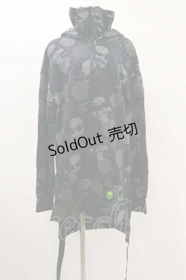 画像1: KILL STAR / Tzompantli Oversized Hoodie S 黒 H-25-03-06-020-SL-TO-KB-ZI (1)