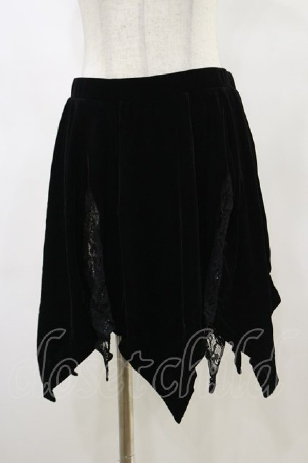 画像1: KILL STAR / Lester Velvet Mini Skirt S 黒 H-25-03-06-041-SL-SK-KB-ZH (1)