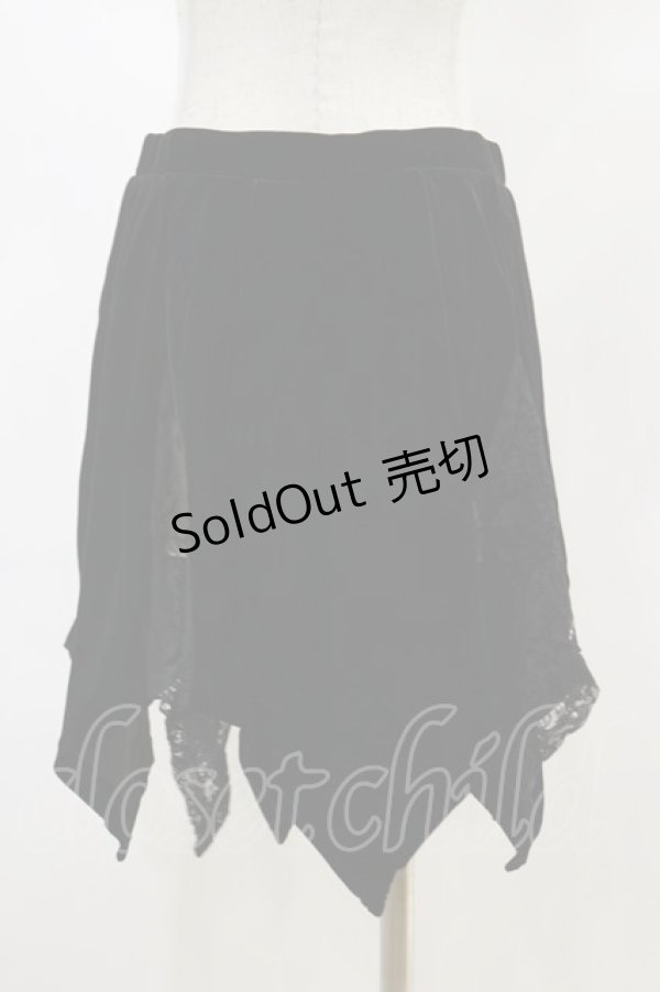 画像2: 【SALE】KILL STAR / Lester Velvet Mini Skirt S 黒 H-25-03-06-041-SL-SK-KB-ZT181 (2)