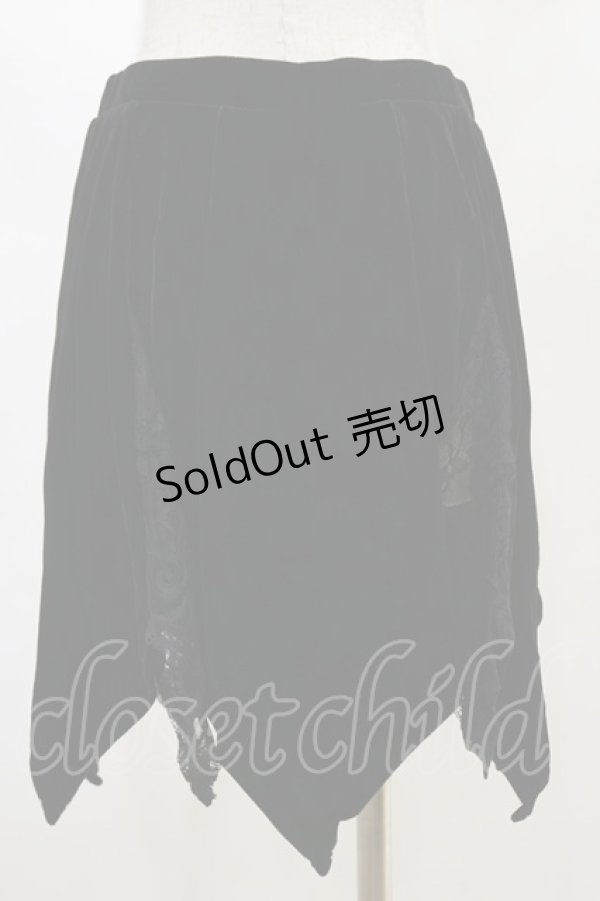 画像2: KILL STAR / Lester Velvet Mini Skirt S 黒 H-25-03-06-044-SL-SK-KB-ZS (2)