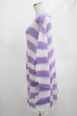 画像2: KILL STAR / Viola Knit Sweater L ホワイト×パープル H-25-03-07-1032-SL-TO-KB-ZH (2)