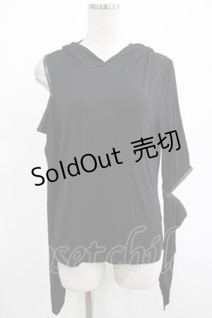 画像: KILL STAR / Morwen Hooded Top L 黒 H-25-03-07-1033-SL-TO-KB-ZI