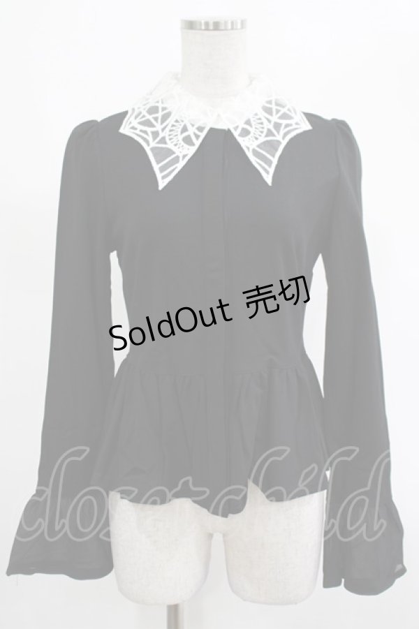 画像1: KILL STAR / Morgana Shirt XS 黒×白 H-25-03-07-1035-SL-BL-KB-ZH (1)