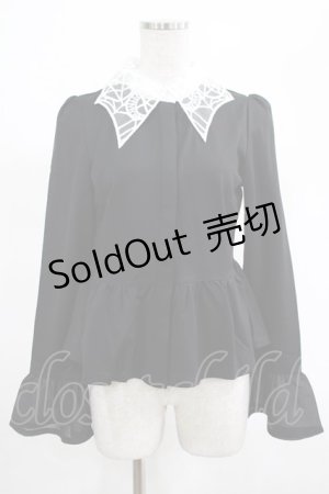 画像: KILL STAR / Morgana Shirt XS 黒×白 H-25-03-07-1037-SL-BL-KB-ZH