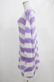 画像2: KILL STAR / Viola Knit Sweater L ホワイト×パープル H-25-03-07-1038-SL-TO-KB-ZH (2)