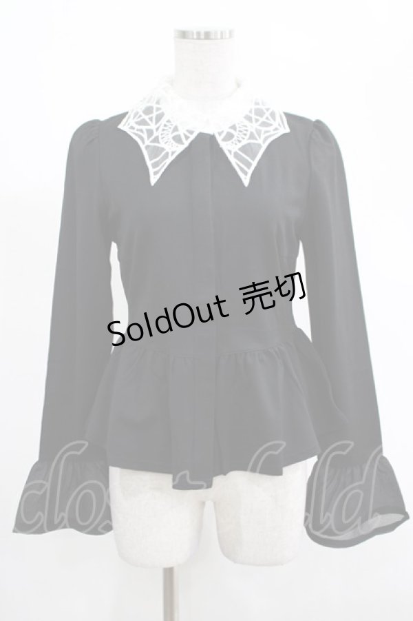 画像1: KILL STAR / Morgana Shirt XS 黒×白 H-25-03-07-1039-SL-BL-KB-ZH (1)