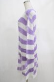 画像2: KILL STAR / Viola Knit Sweater M ホワイト×パープル H-25-03-07-1040-SL-TO-KB-ZH (2)