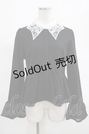 画像: KILL STAR / Morgana Shirt S 黒×白 H-25-03-07-1043-SL-BL-KB-ZH