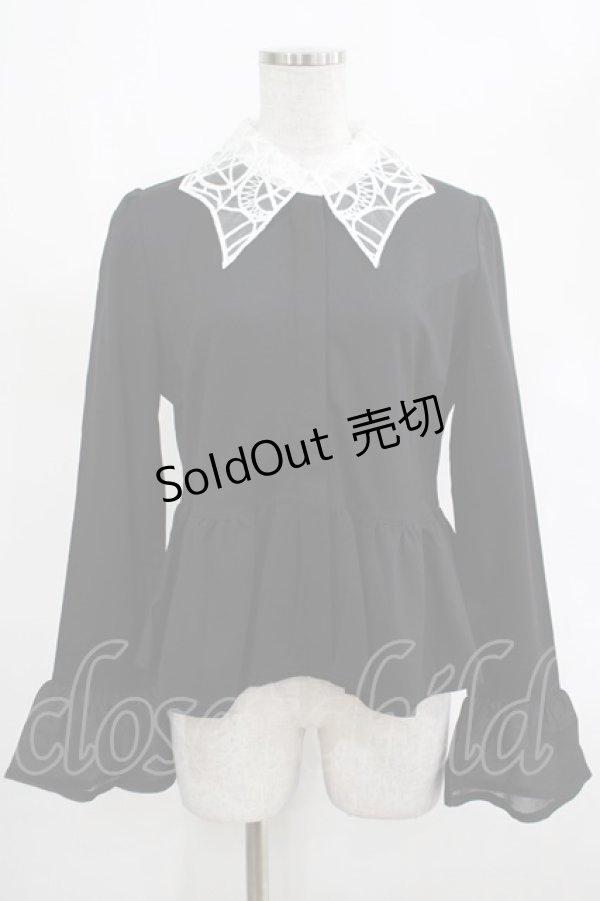 画像1: KILL STAR / Morgana Shirt S 黒×白 H-25-03-07-1043-SL-BL-KB-ZH (1)