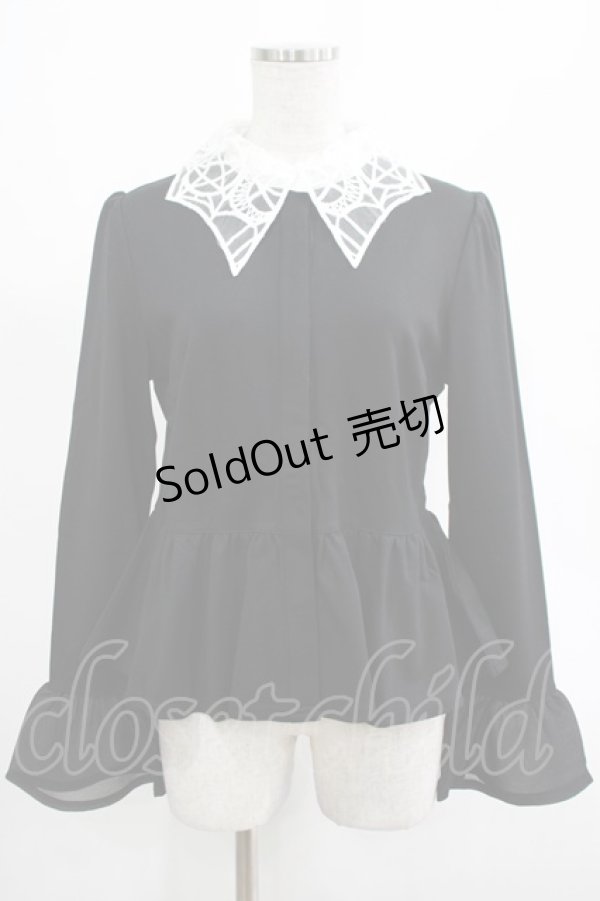 画像1: KILL STAR / Morgana Shirt M 黒×白 H-25-03-07-1045-SL-BL-KB-ZH (1)
