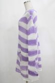 画像2: KILL STAR / Viola Knit Sweater M ホワイト×パープル H-25-03-07-1046-SL-TO-KB-ZH (2)