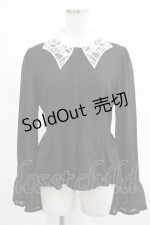 画像: KILL STAR / Morgana Shirt M 黒×白 H-25-03-07-1047-SL-BL-KB-ZH