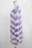 画像2: KILL STAR / Viola Knit Sweater M ホワイト×パープル H-25-03-07-1048-SL-TO-KB-ZI (2)