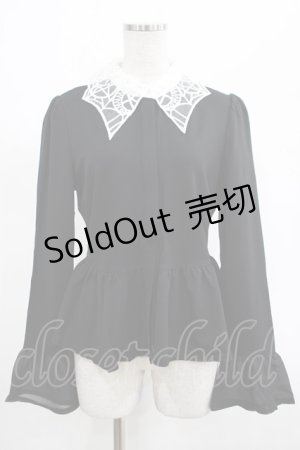 画像: KILL STAR / Morgana Shirt M 黒×白 H-25-03-07-1049-SL-BL-KB-ZI